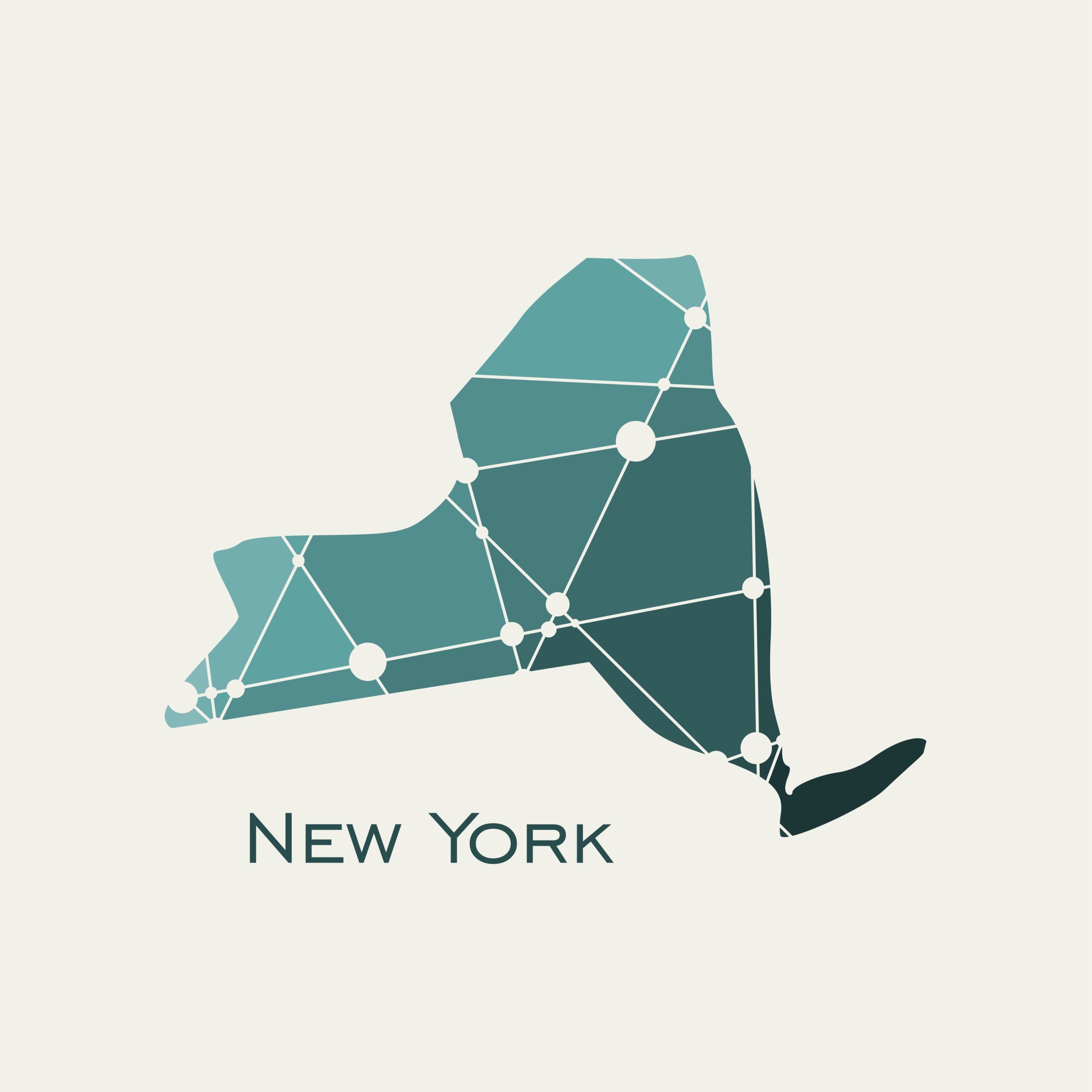 New york state map - positive development psychology